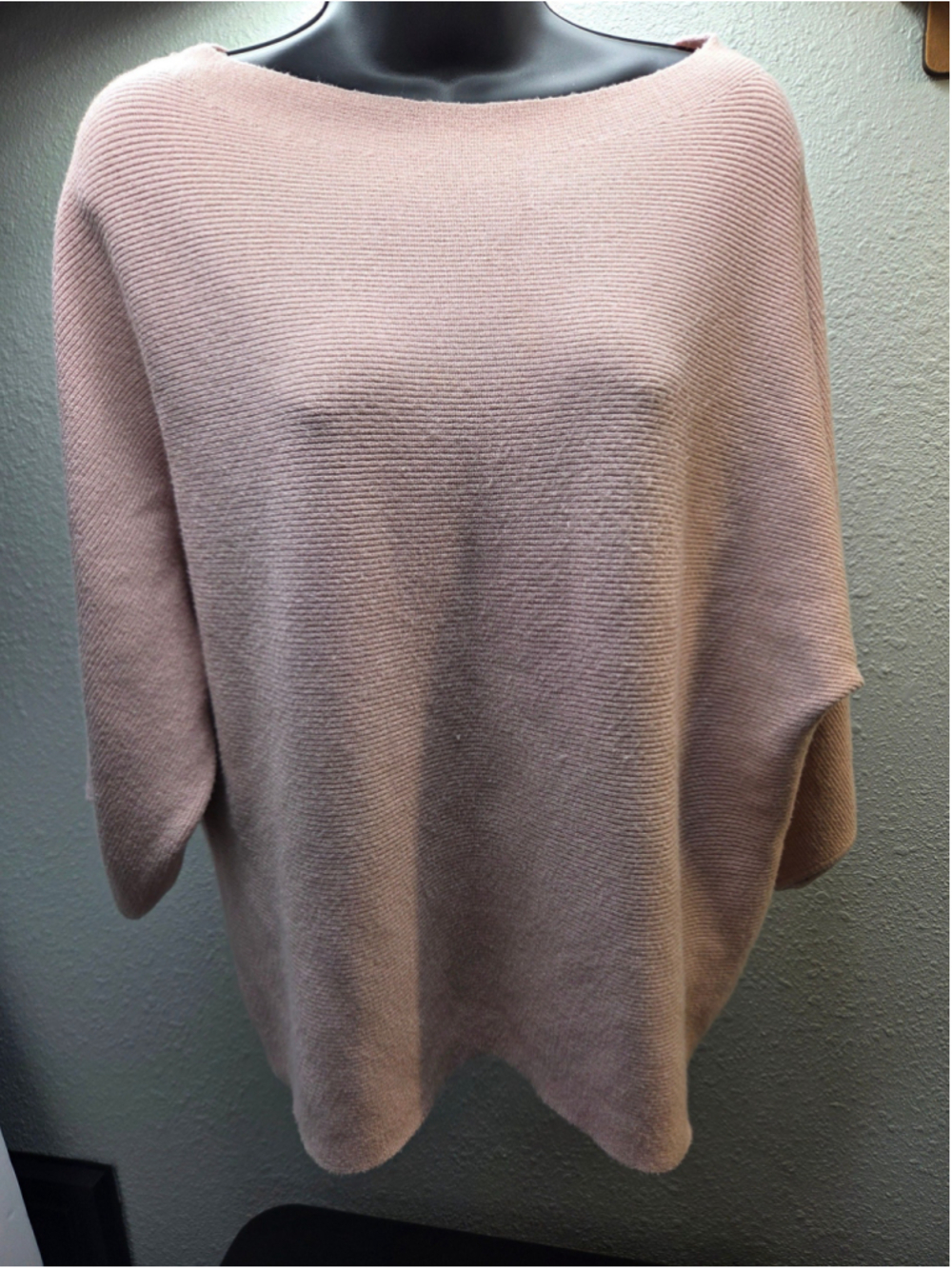Velvet Melomo Ribbed Knit Sweater Womens Medium Pink Short Sleeve Stretch Top #6